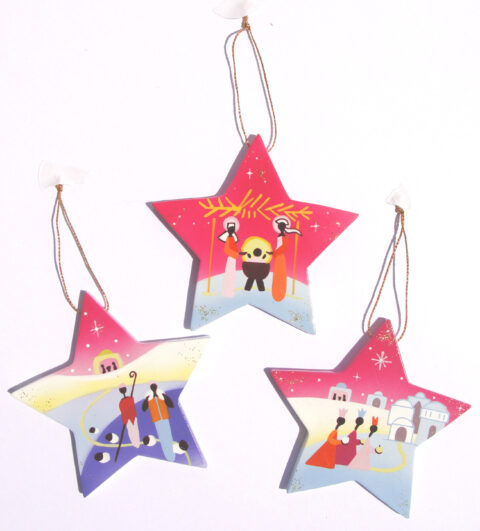 Set 3 étoiles roses