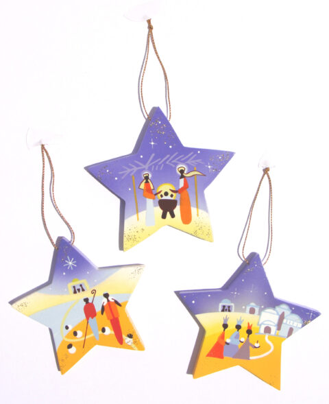 Set 3 étoiles bleues