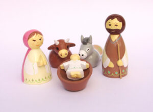 Nativité Marie rose / beige