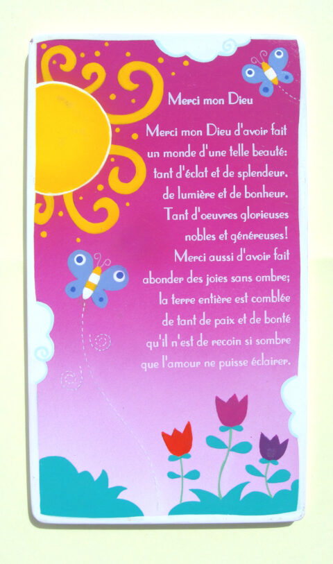 Prière " Merci mon Dieu "