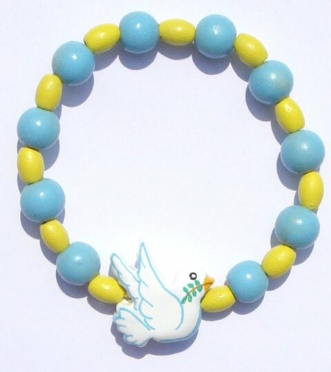 Bracelet colombe bleu