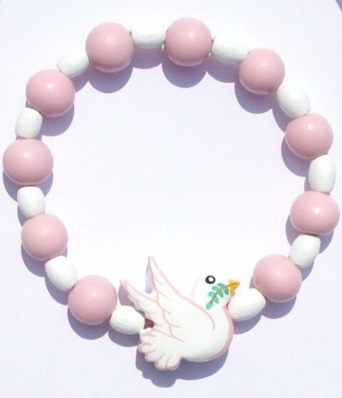 Bracelet colombe rose