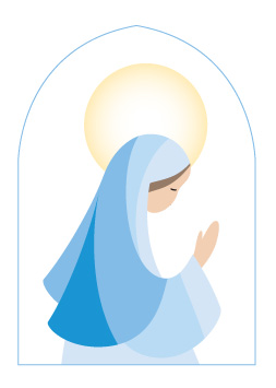 Sainte Marie fond blanc