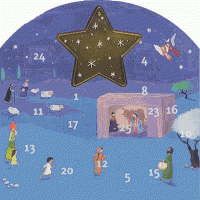 L'étoile de Noël et le calendrier de la crèche