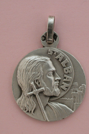 Médaille Argent Prénom Alban 18 mm