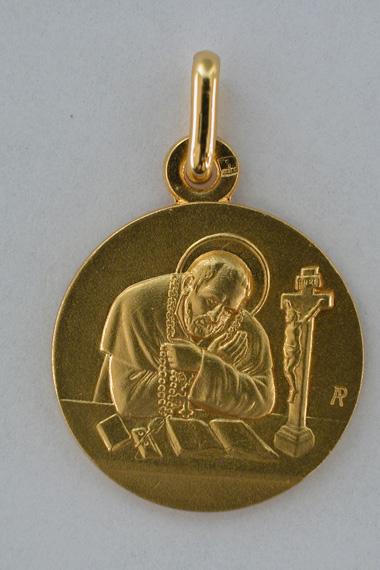 Médaille prénom Alphonse 18 carats 18 mm