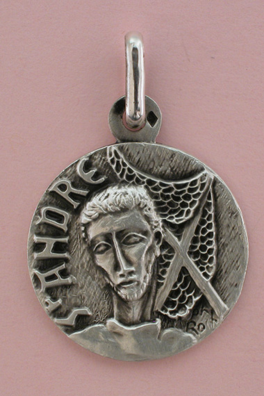 Médaille Argent Prénom André 18 mm