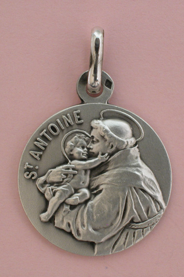 Médaille Argent Prénom Antoine 18 mm