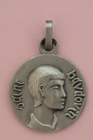 Médaille Argent Prénom Baudoin 18 mm