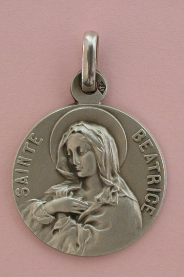 Médaille Argent Prénom Béatrice 18 mm