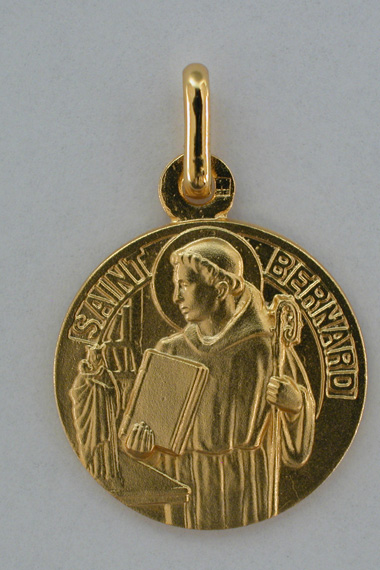 Médaille prénom Bernard 18 carats 18 mm