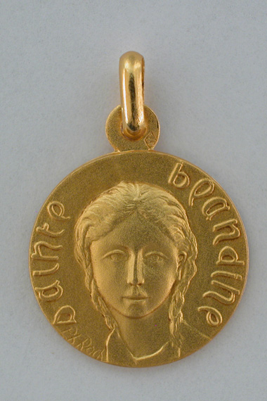 Médaille prénom Blandine 18 carats 18 mm