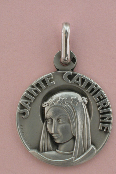 Médaille Argent Prénom Catherine 18 mm