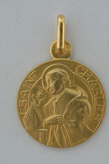 Médaille prénom Charles 18 carats 15 mm
