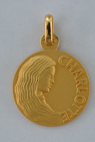 Médaille PO Charlotte 18 mm