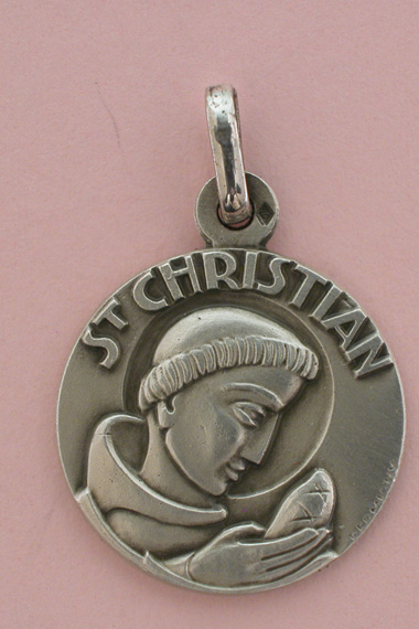 Médaille Argent Prénom Christian 18 mm