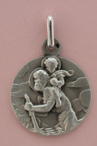 Médaille Argent Prénom Christophe 18 mm