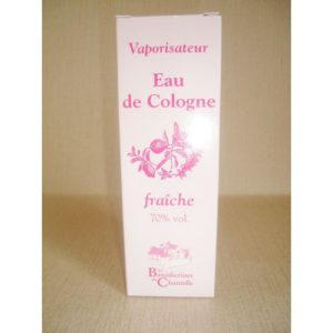 Eau de cologne, vaporisateur,à base d'essences naturelles, fraîche 70% vol, Chandelle, 100 ml