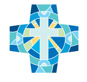 Croix Résurrection bleue