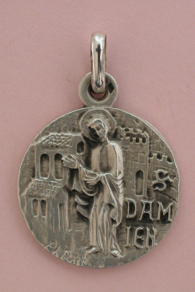 Médaille Argent Prénom Damien 18 mm