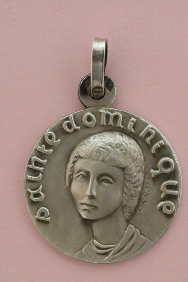 Médaille Argent Prénom Dominique F 18 mm