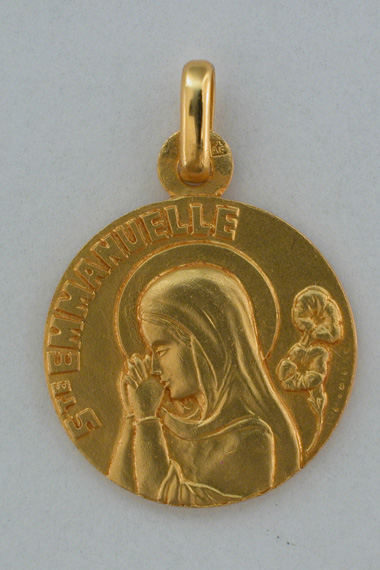 Médaille Or Prénom Emmanuelle 18 carats 15 mm