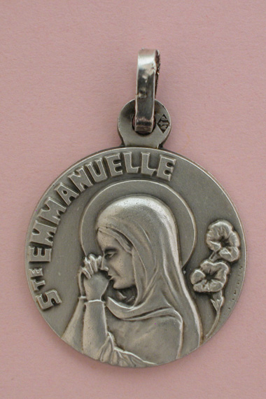 Médaille Argent Prénom Emmanuelle 18 mm