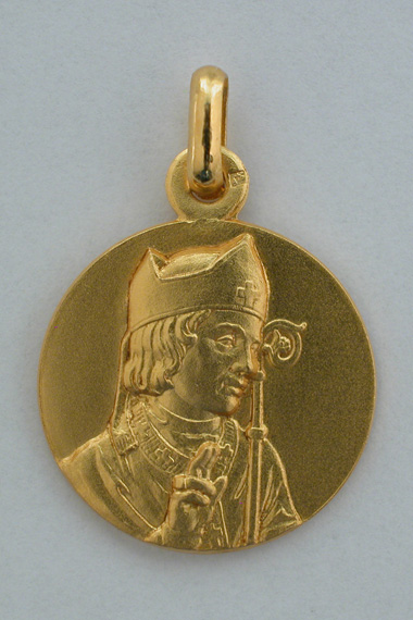 Médaille Or Évêque 18 carats 18 mm