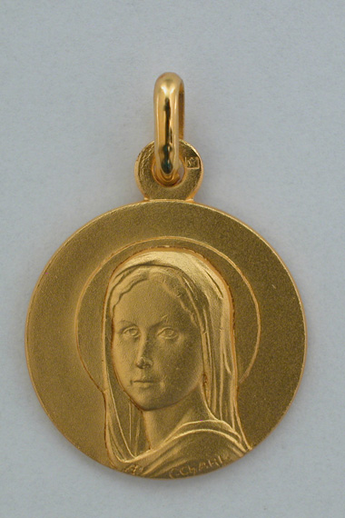 Médaille Or Femme 18 carats 15 mm