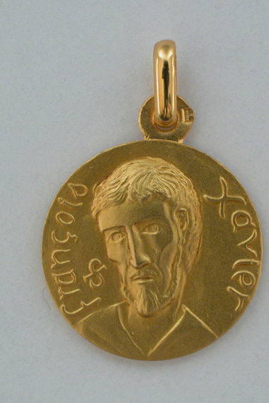 Médaille Or Prénom François-Xavier 18 carats 18 mm