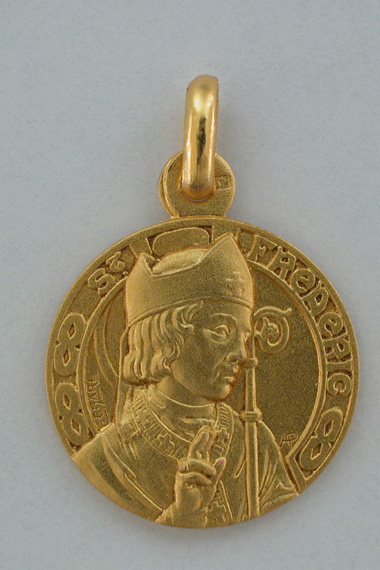 Médaille Or Frédéric 18 carats 15 mm