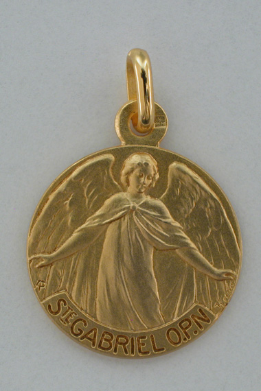 Médaille Or prénom Gabriel  18 carats 18 mm