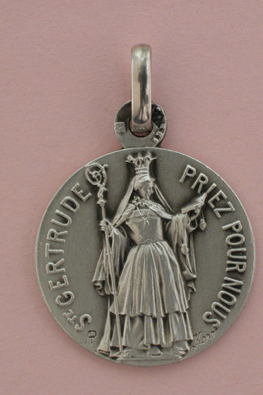 Médaille Argent Prénom Gertrude 18 mm