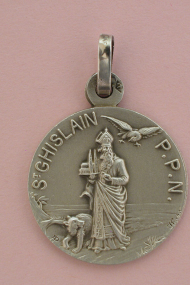 Médaille Argent Prénom Ghislain 18 mm