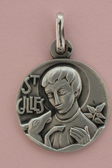 Médaille Argent Prénom Gilles 18 mm