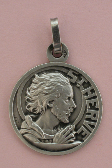 Médaille Argent Prénom Hervé 18 mm