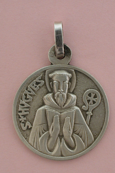 Médaille Argent Prénom Hugues 18 mm