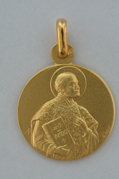 Médaille Or Prénom Ignace 18 carats 18 mm