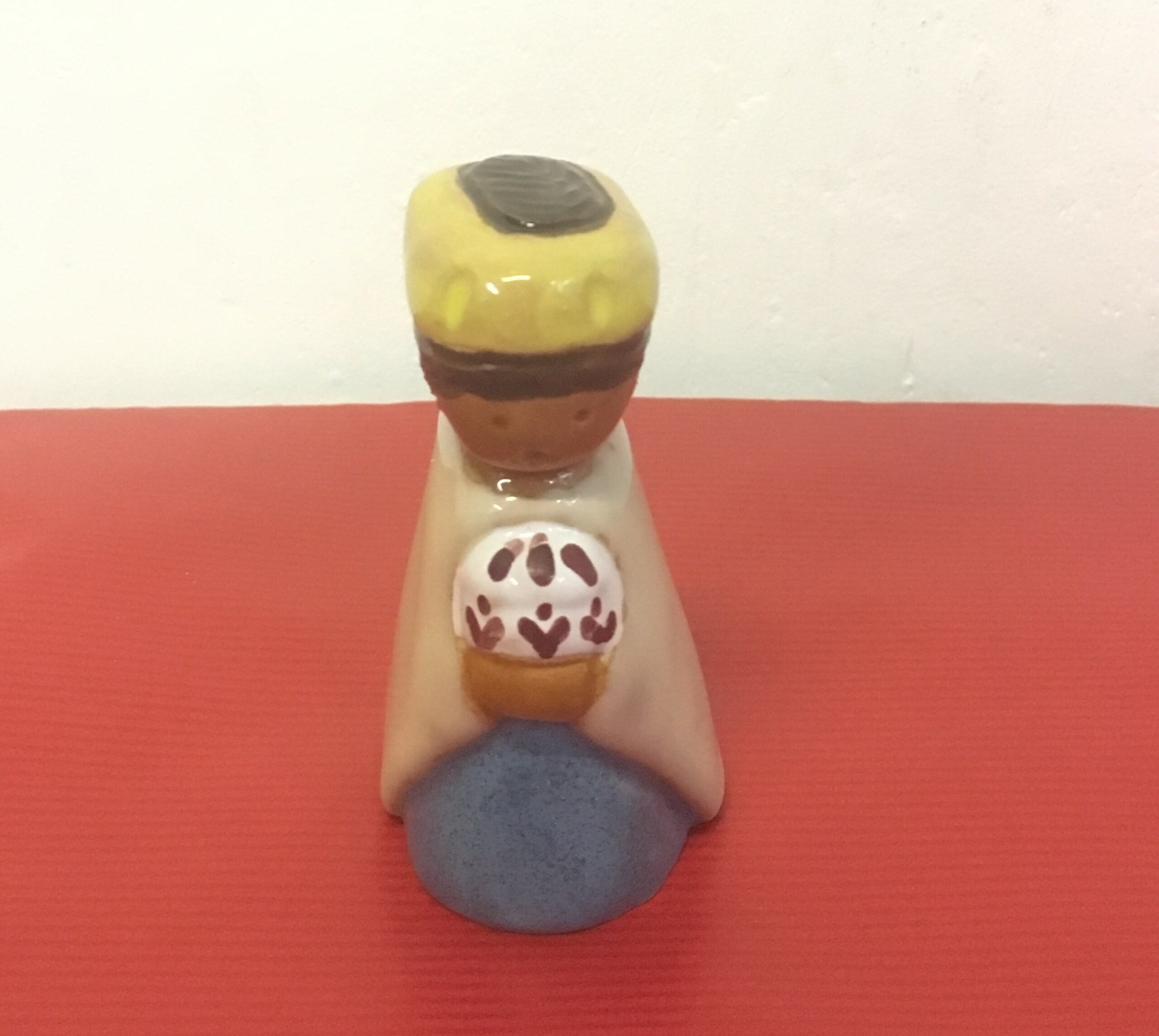 Roi Mage incliné - Santon A1 de l'Abbaye de Jouarre