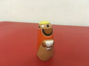 Roi mage incliné - Santon B2 de l'Abbaye de Jouarre