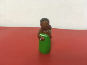 Femme africaine avec enfant - Santon B2 de l'Abbaye de Jouarre