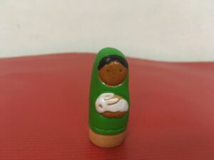 Le berger au lapin - Santon B2 de l'Abbaye de Jouarre