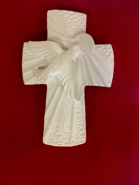 croix colombe esprit saint en bois