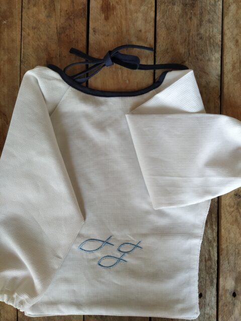 Bavoir à manche -fait main-personnalisable-