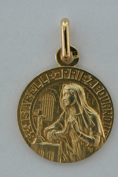 Médaille Or Prénom Isabelle 18 carats 15 mm