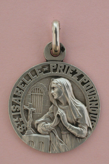 Médaille Argent Prénom Isabelle 18 mm