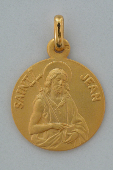 Médaille Or Prénom Jean-Baptiste 18 carats 15 mm