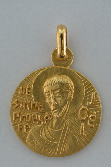 Médaille Or Prénom Joël 18 carats 18 mm