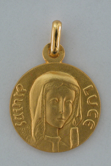 Médaille Or Prénom Luce 18 carats 18 mm