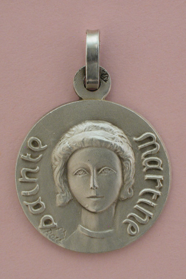 Médaille Argent Prénom Martine 18 mm